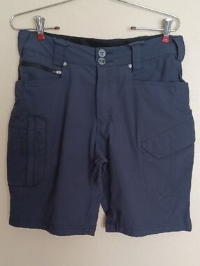 Truewerk T1 Werkshort Cargo Shorts 9" Inseam Size 30 Black Charcoal Stretch